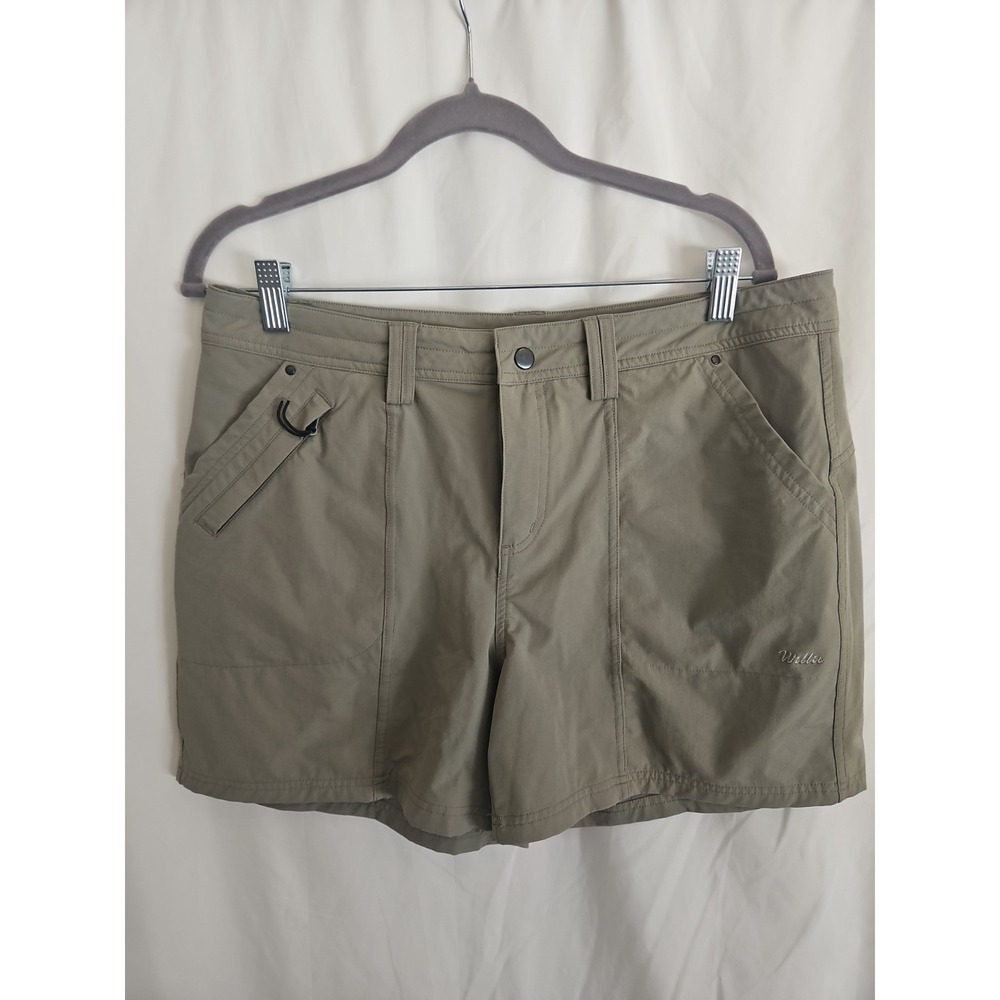 Willit Women's Hiking Shorts Size 12 Gray Outdoor Zip Pocket Stretch